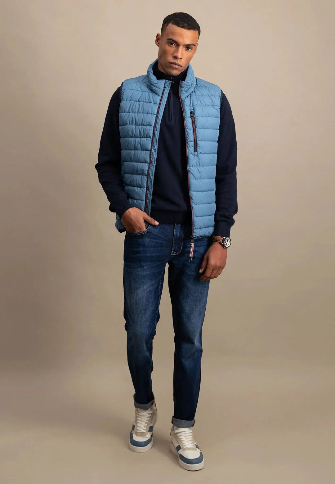 Light Weight Gilet Cloud Blue-Fynch-Hatton UK