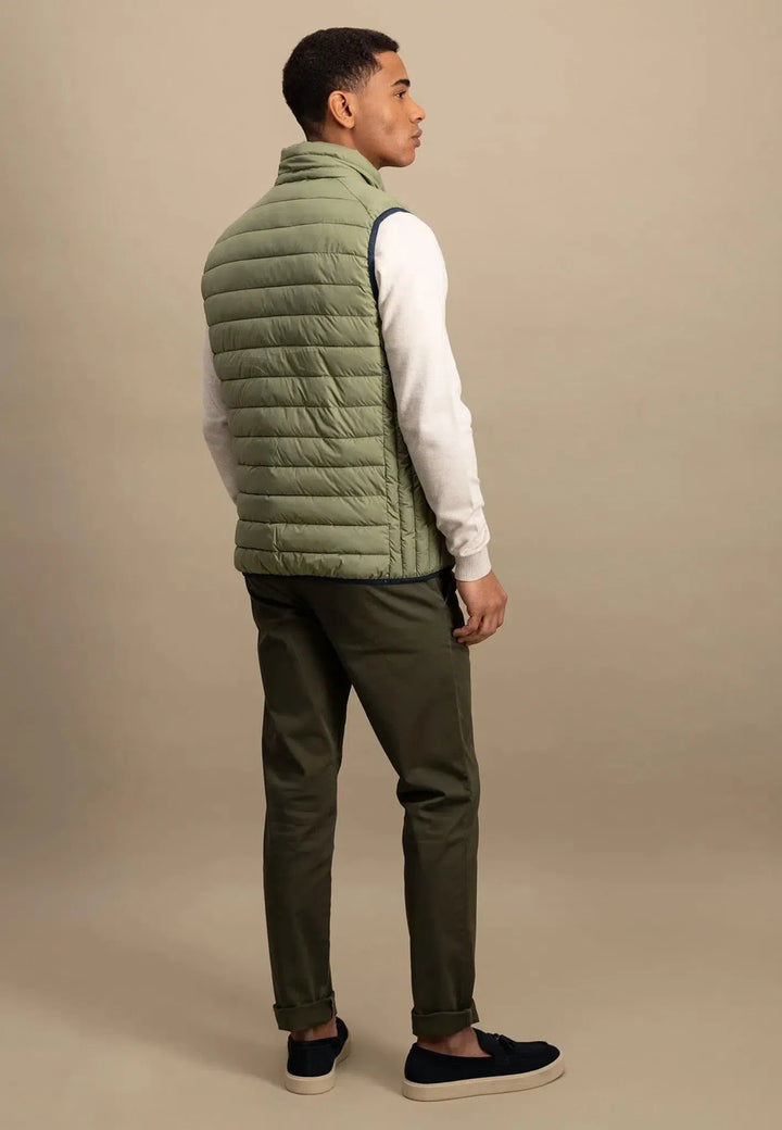 Light Weight Gilet Light Khaki-Fynch-Hatton UK