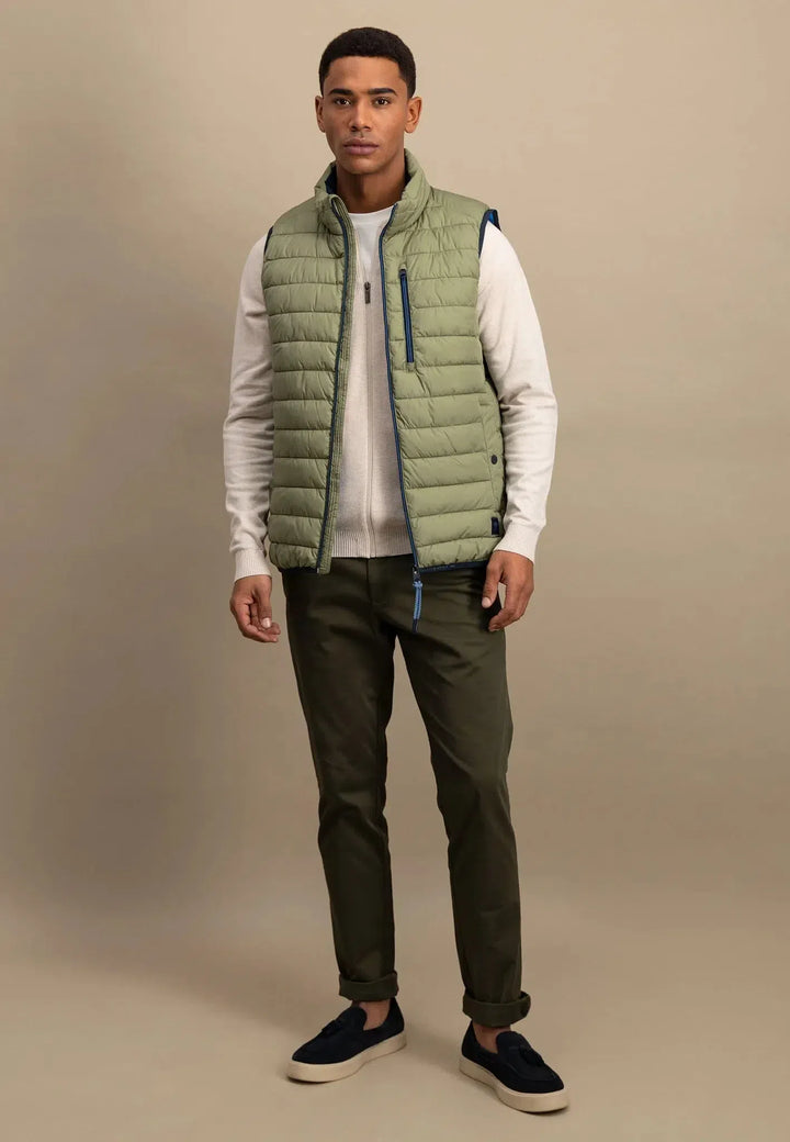 Light Weight Gilet Light Khaki-Fynch-Hatton UK