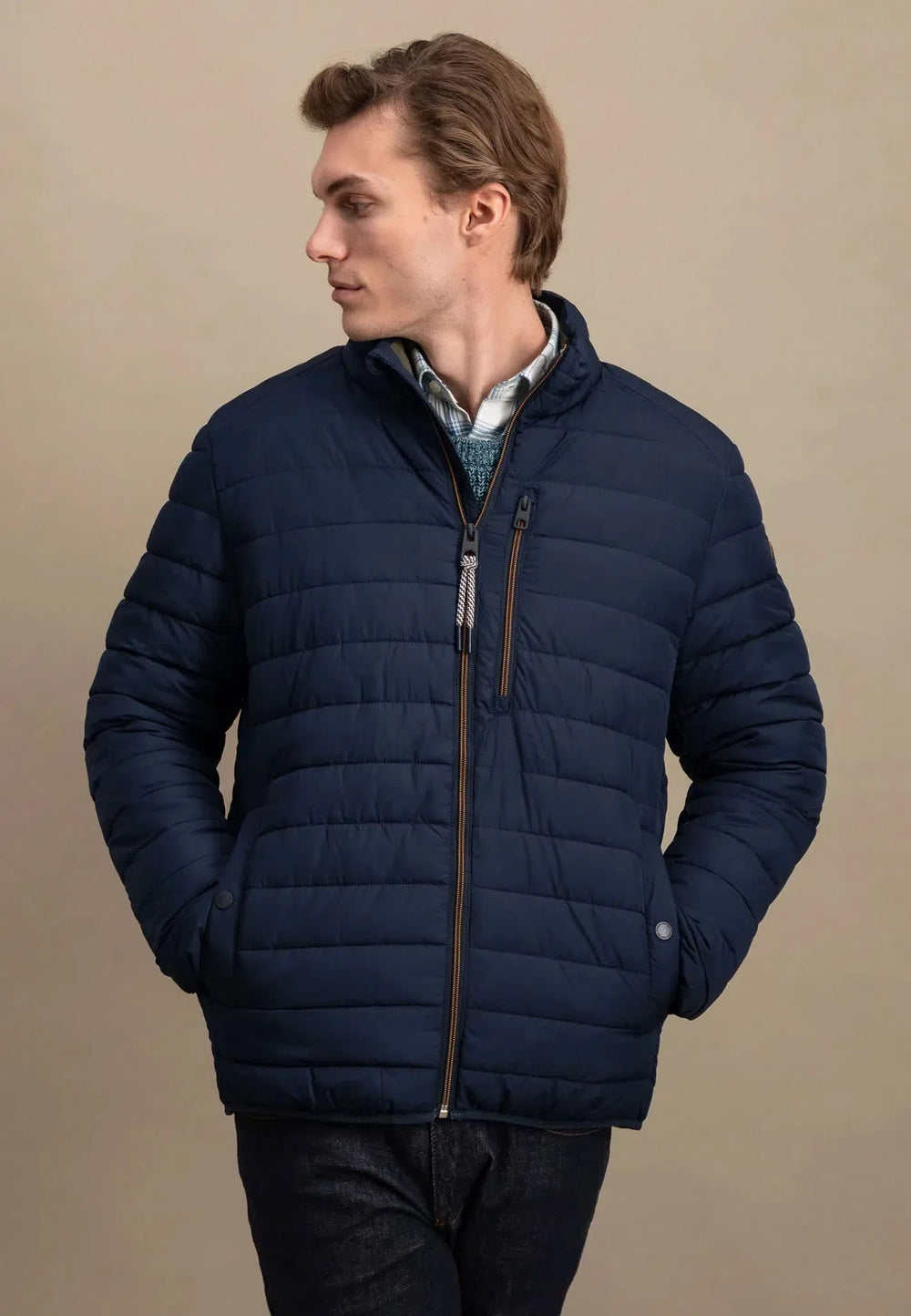 Light Weight Jacket Dark Navy-Fynch-Hatton UK