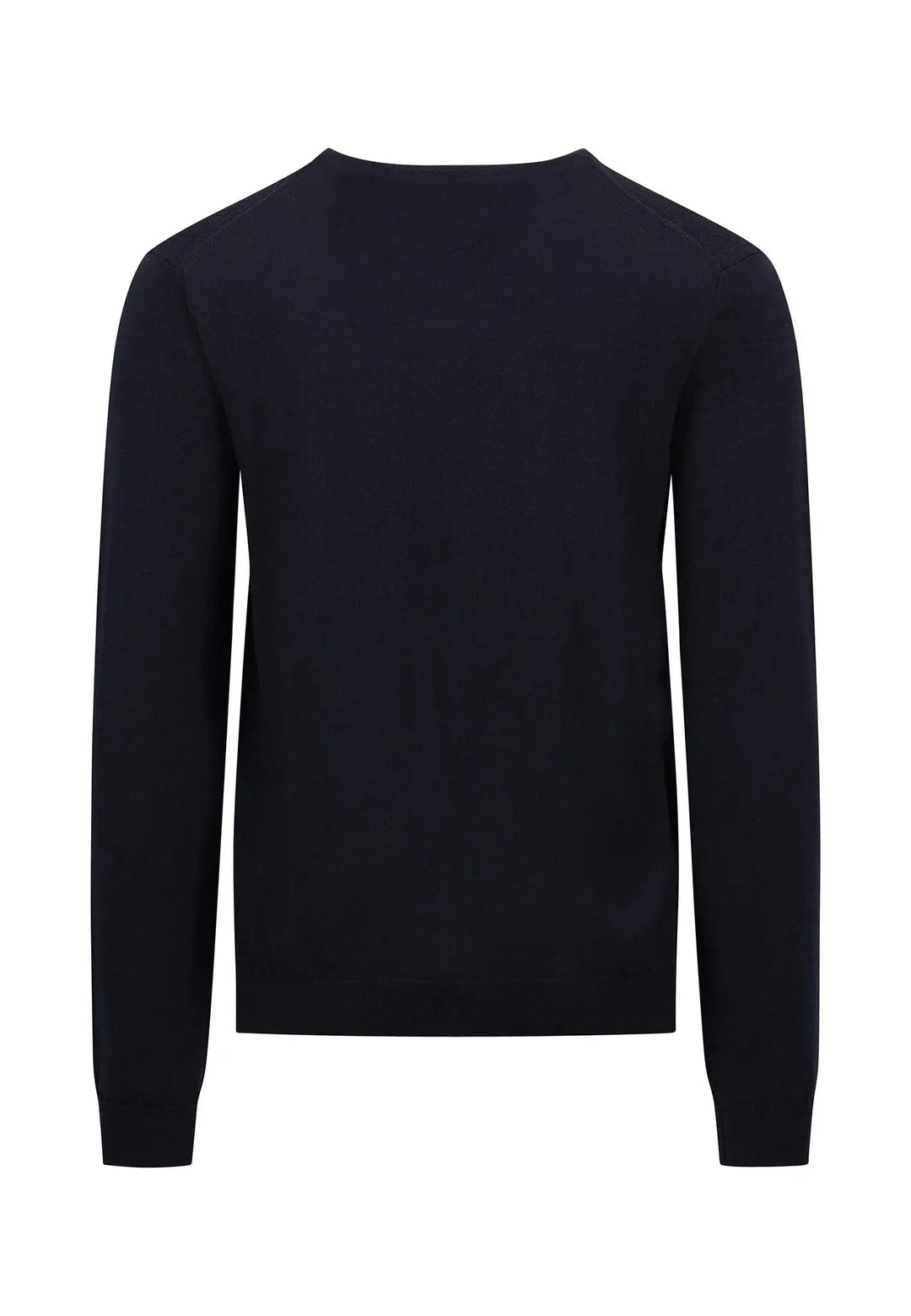 MERINO WOOL CREWNECK KNIT NAVY-Fynch-Hatton UK