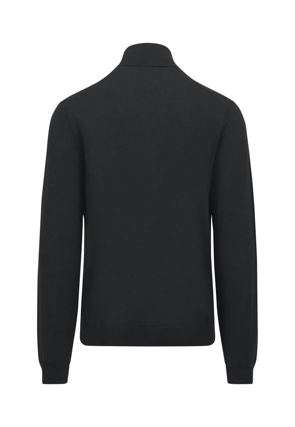 MERINO WOOL ROLLNECK KNIT BLACK-Fynch-Hatton UK