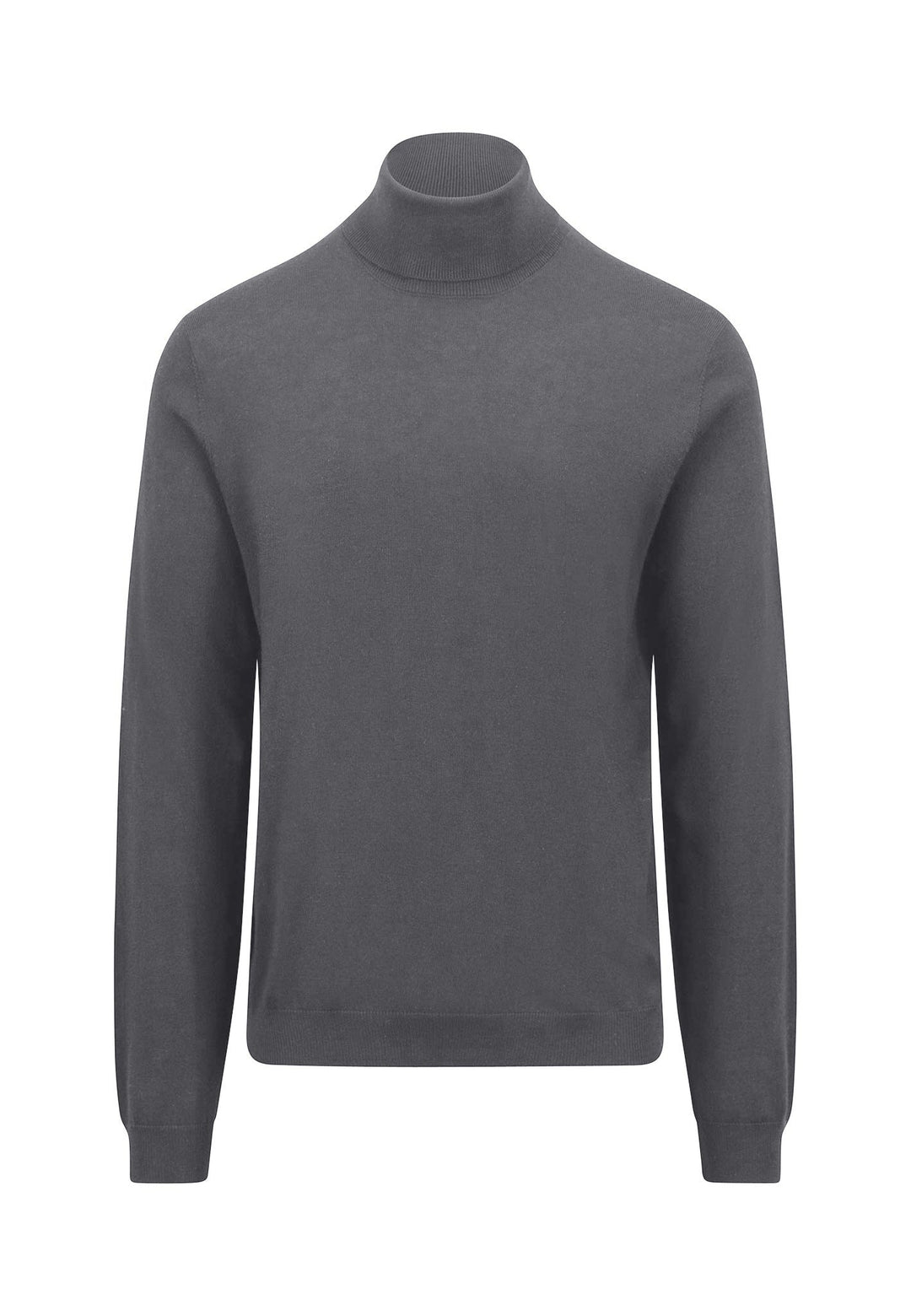 MERINO WOOL ROLLNECK KNIT STEEL-Fynch-Hatton UK