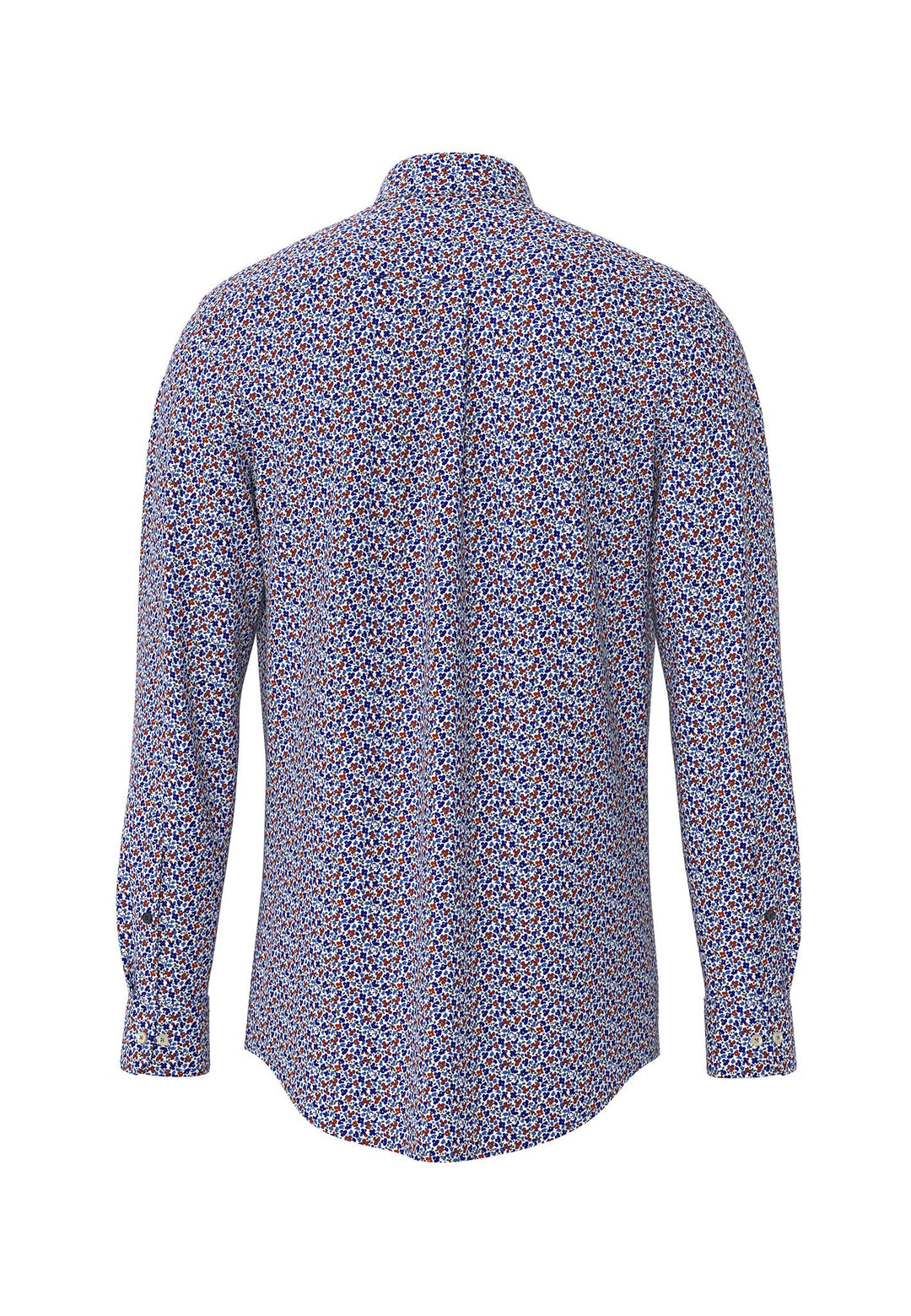 MODERN FLOWER PRINT SHIRT NAVY-Fynch-Hatton UK