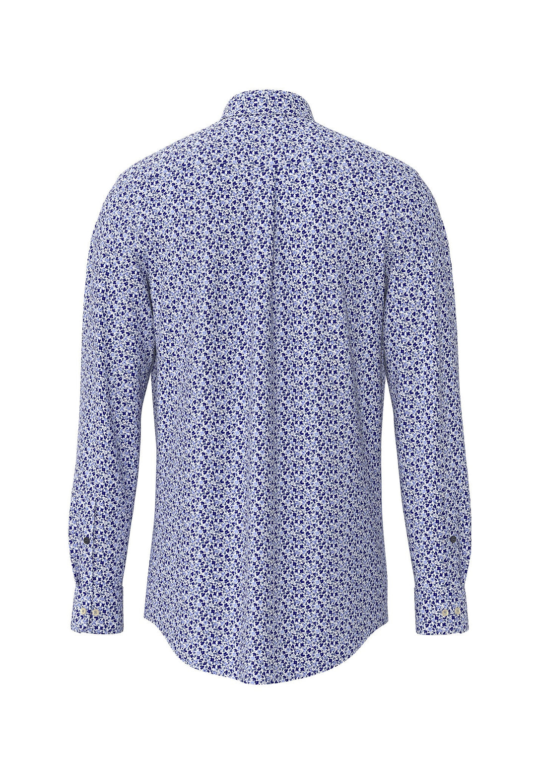 MODERN FLOWER PRINT SHIRT SOFT BLUE-Fynch-Hatton UK