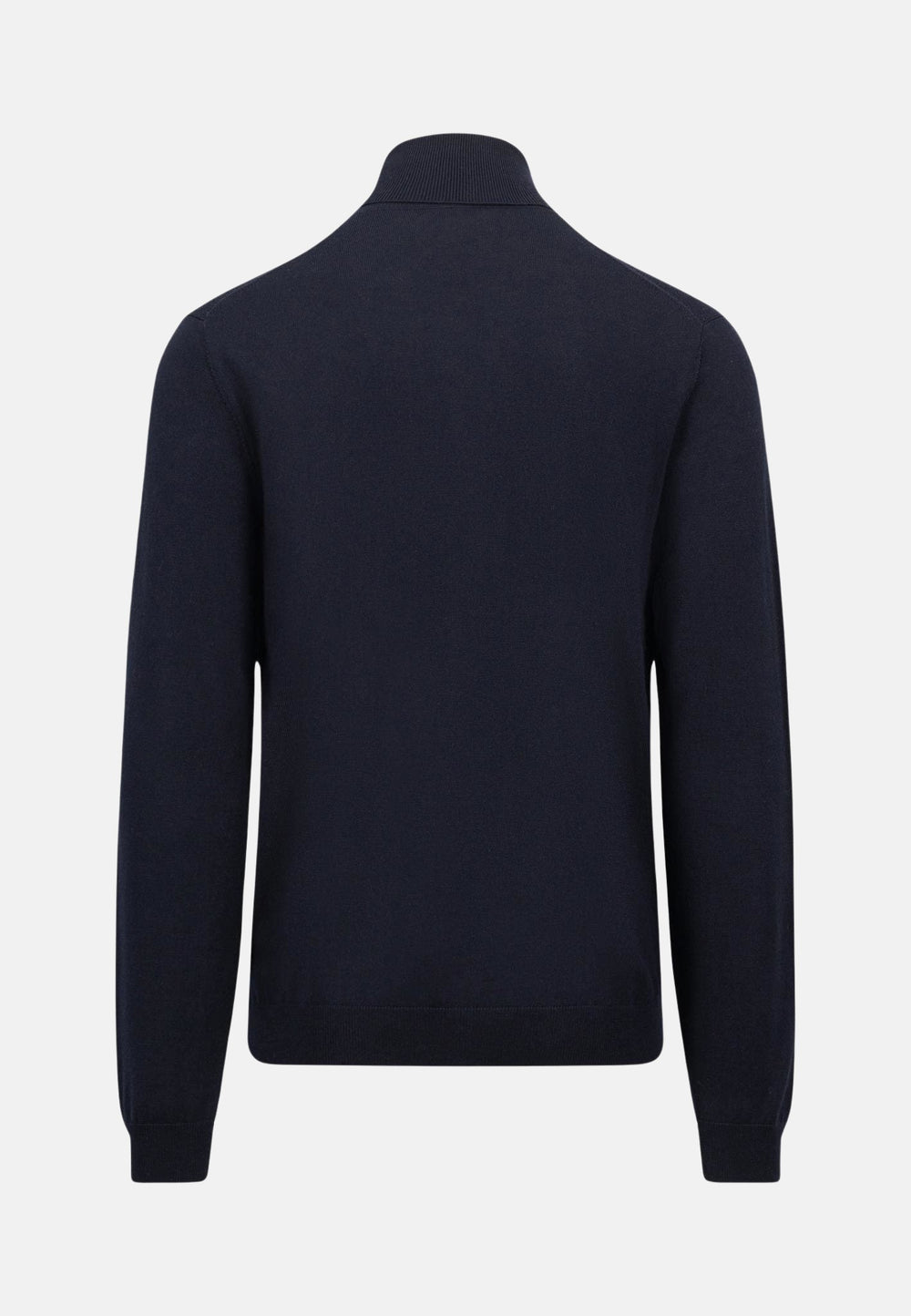 Merino Wool Rollneck Knit Navy-Fynch-Hatton UK