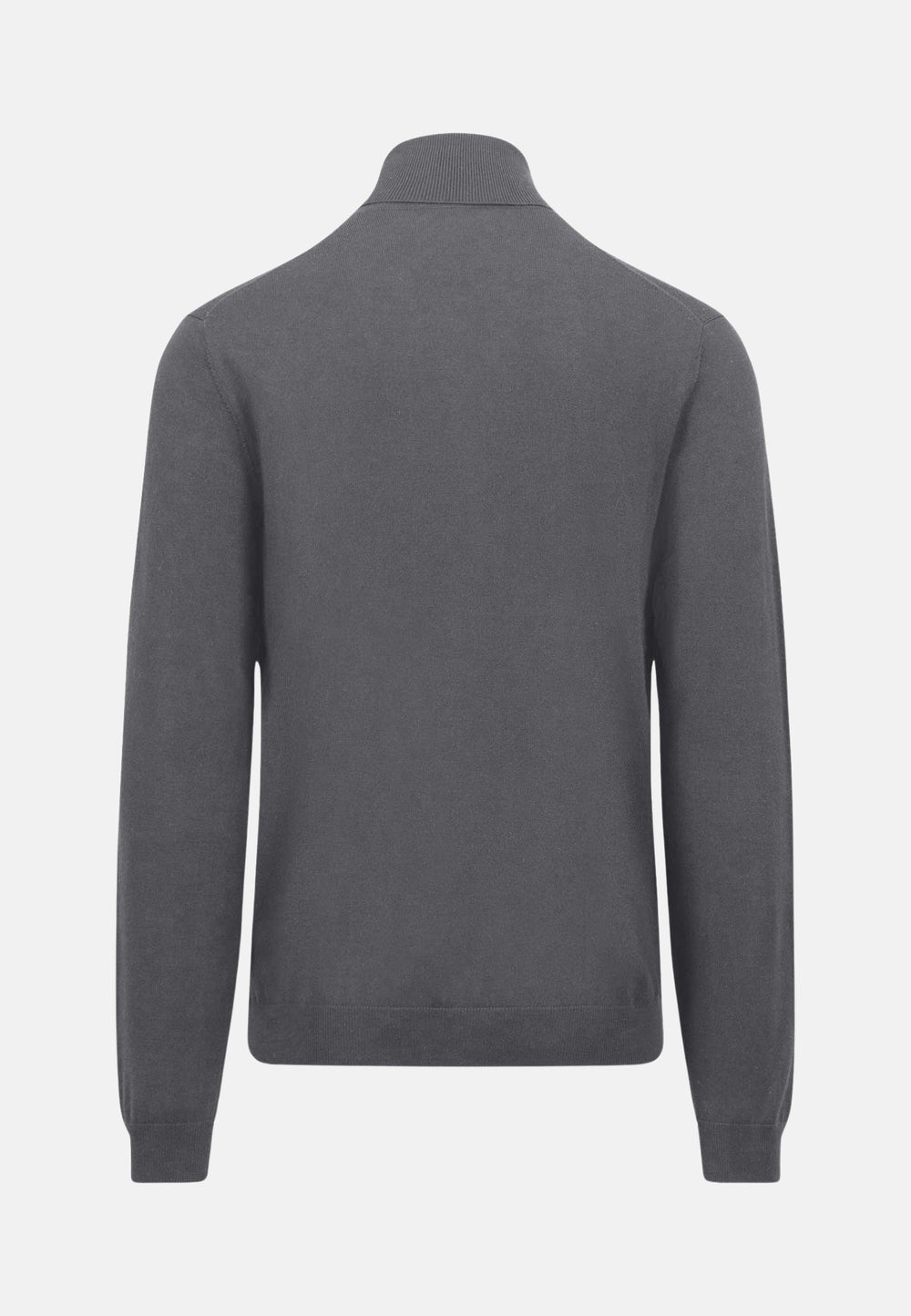 Merino Wool Rollneck Knit Steel-Fynch-Hatton UK