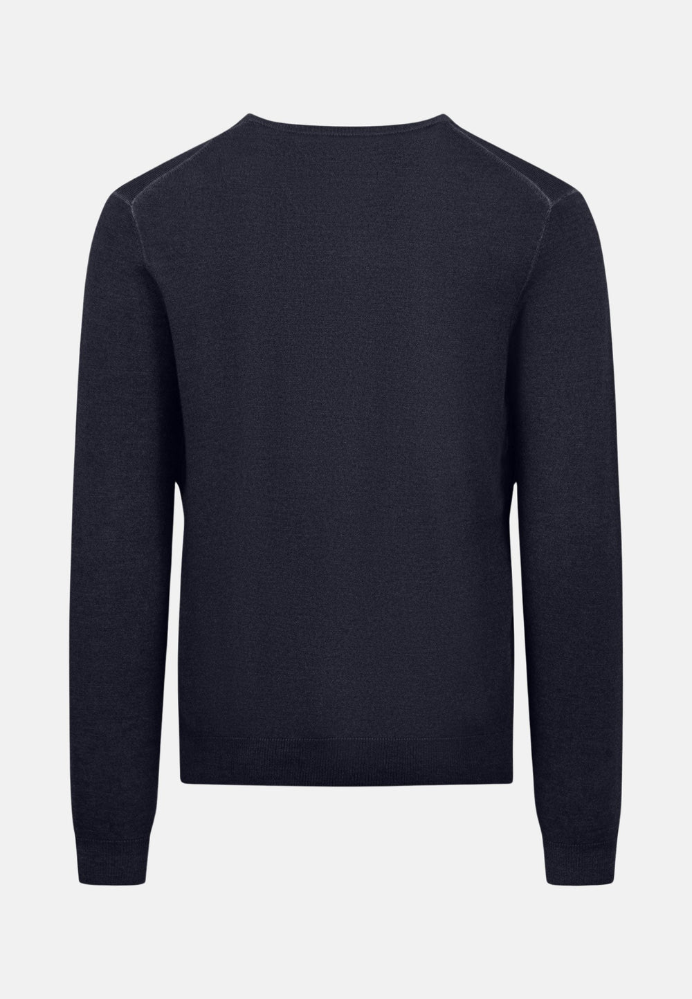 Merino Wool V-Neck Knit Navy-Fynch-Hatton UK