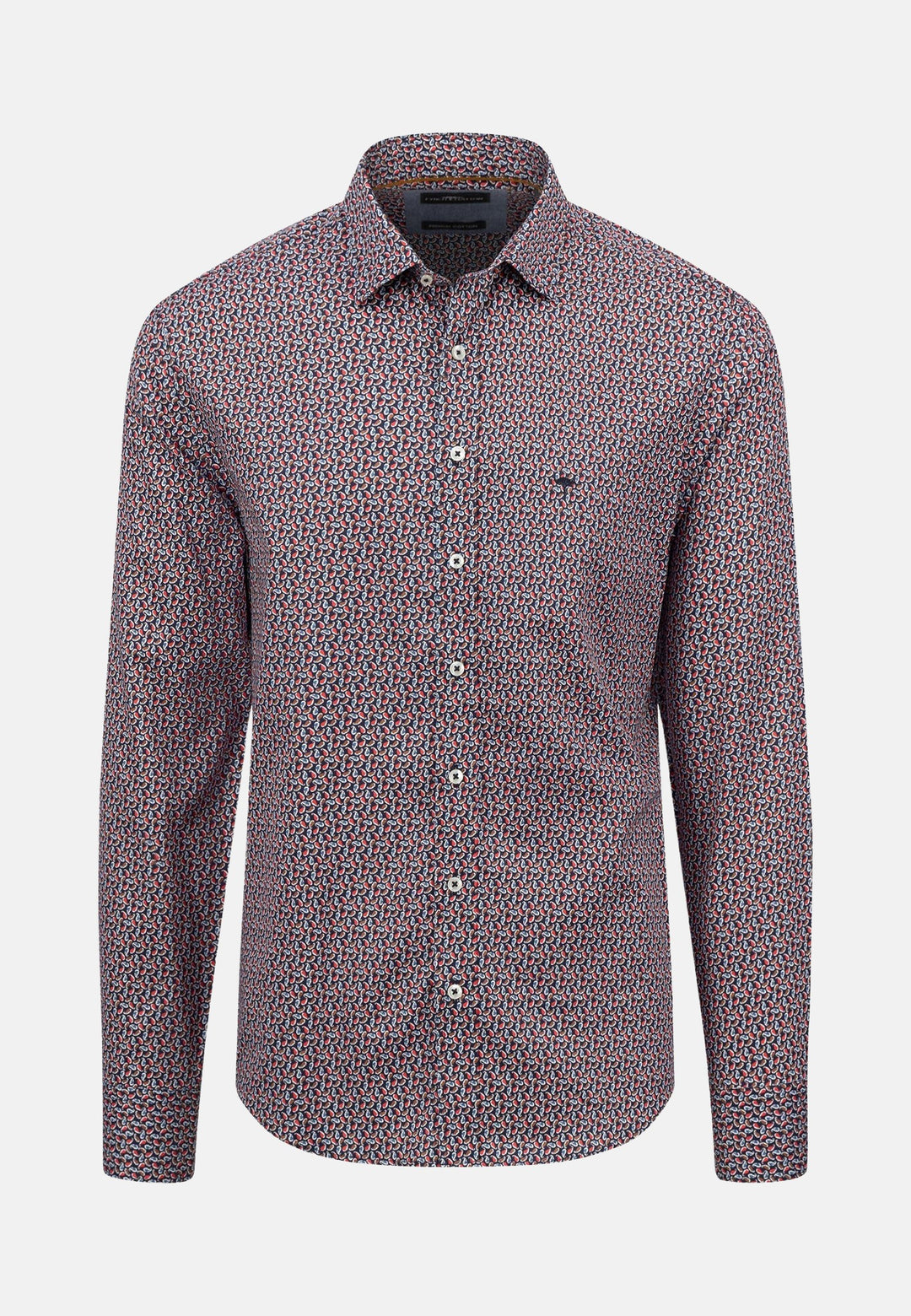 Modern Print Kent Collar Shirt Flame-Fynch-Hatton UK