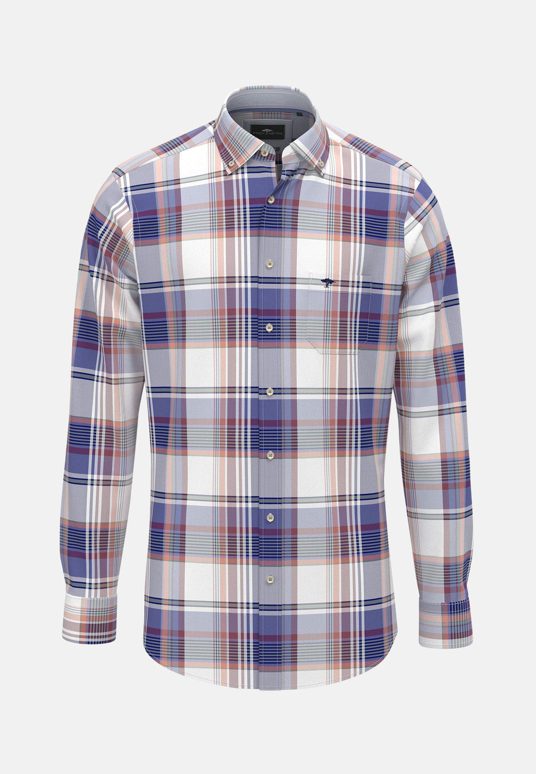 Multicoloured Washed Oxford B.D. Shirt Berry-Fynch-Hatton UK