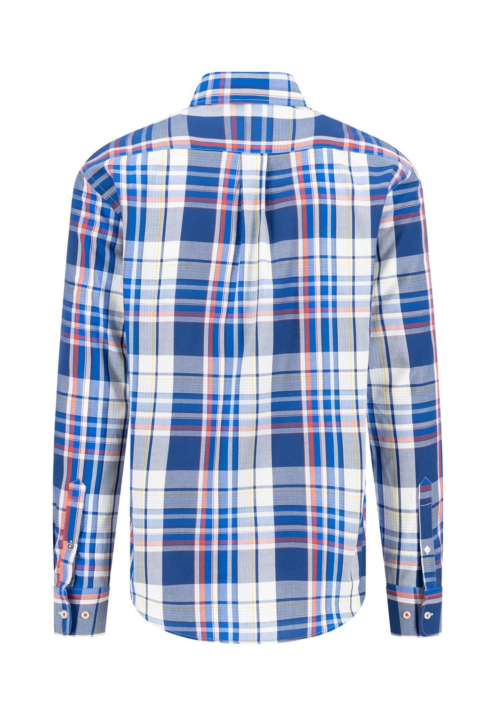 OXFORD CHECK MIX SHIRT STRONG BLUE-Fynch-Hatton UK