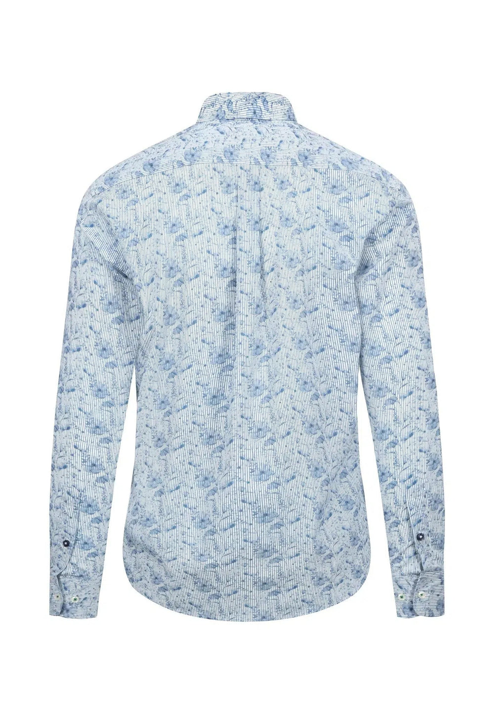 PREMIUM FLOWERS PRINT SHIRT CLOUD BLUE-Fynch-Hatton UK