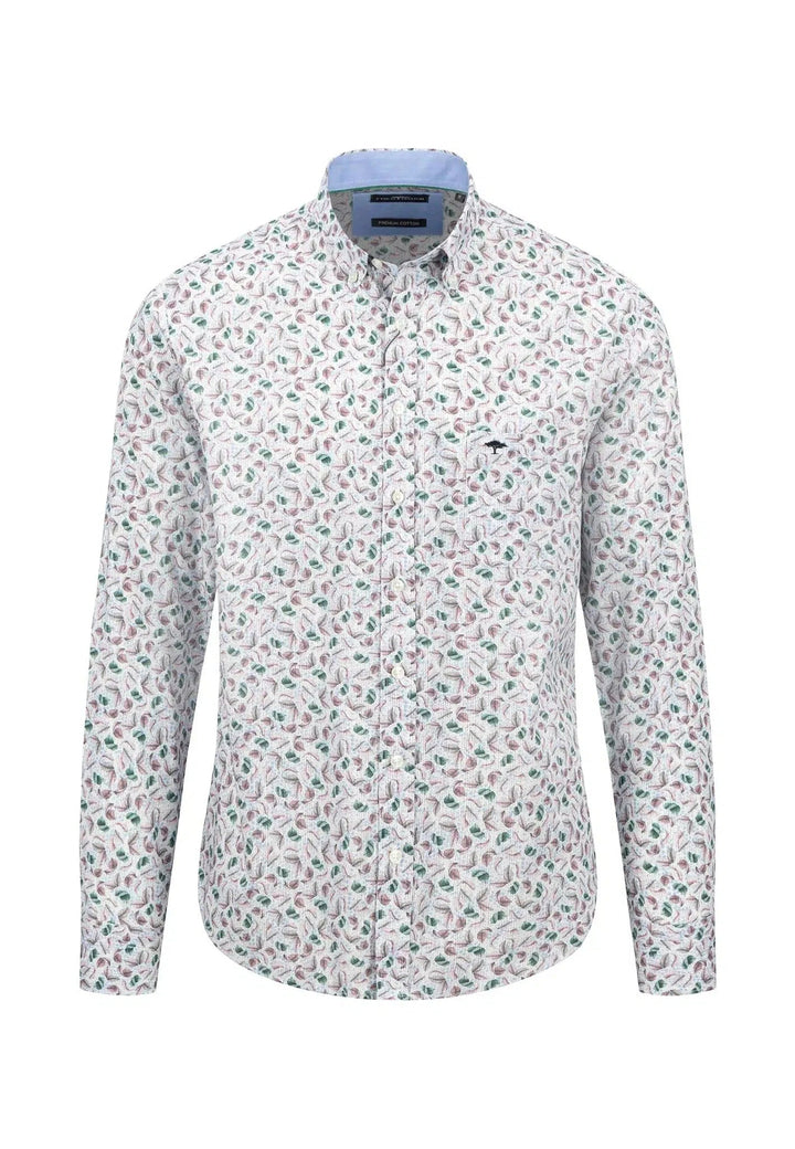 PREMIUM FLOWERS PRINT SHIRT PALE BLUSH-Fynch-Hatton UK