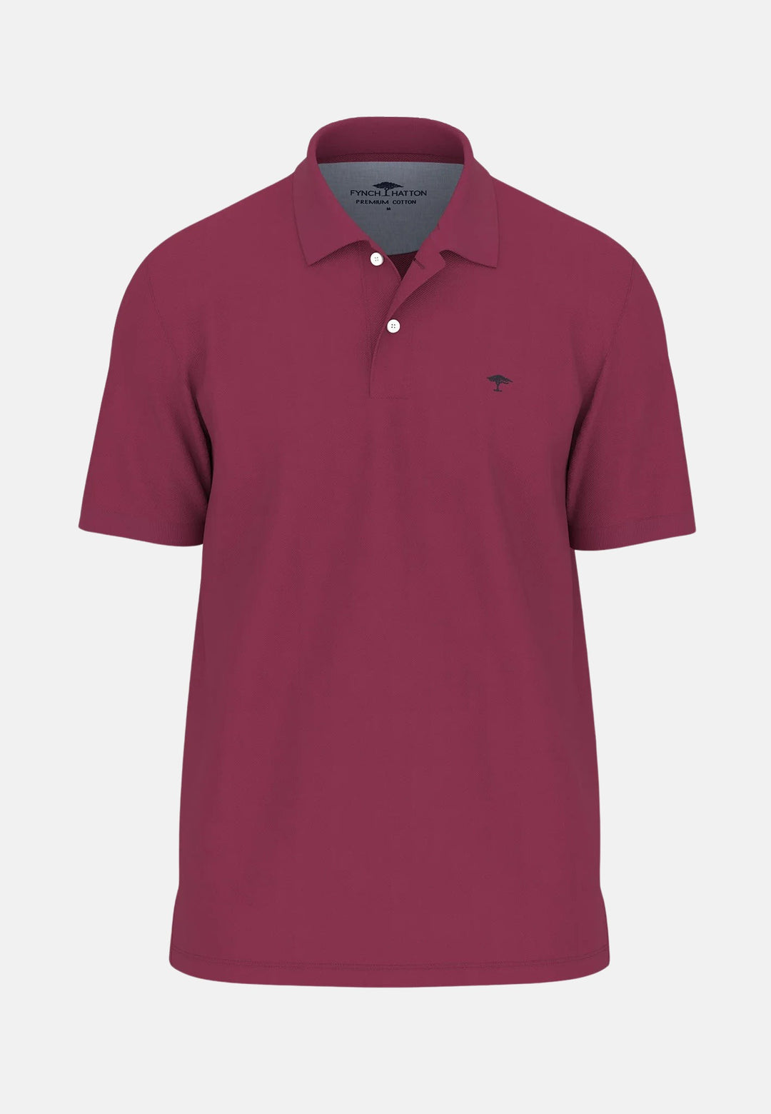 Premium Cotton Polo Shirt Dark Crimson-Fynch-Hatton UK