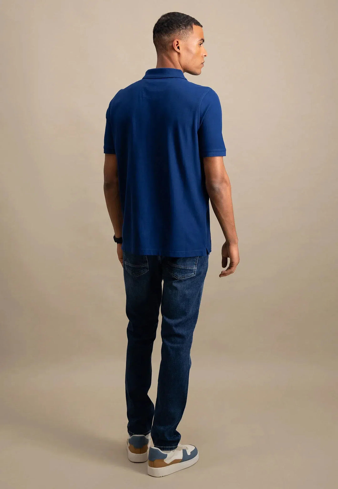 Premium Cotton Polo Shirt Midnight-Fynch-Hatton UK