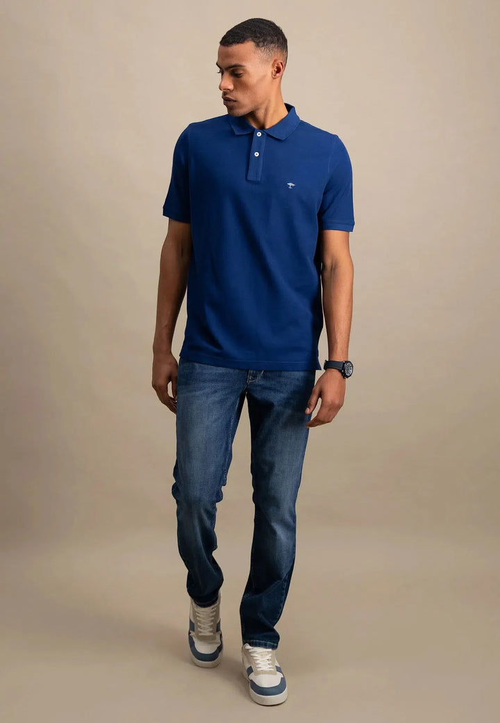 Premium Cotton Polo Shirt Midnight-Fynch-Hatton UK