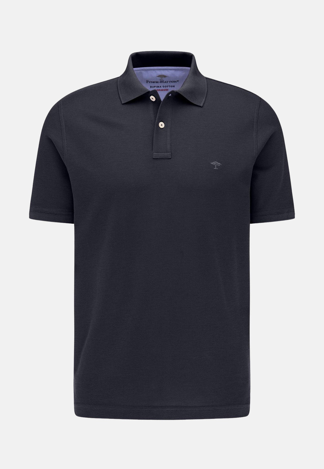 Premium Cotton Polo Shirt Navy-Fynch-Hatton UK
