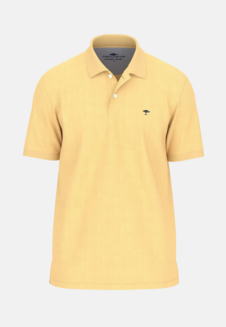 Premium Cotton Polo Shirt Pale Yellow-Fynch-Hatton UK