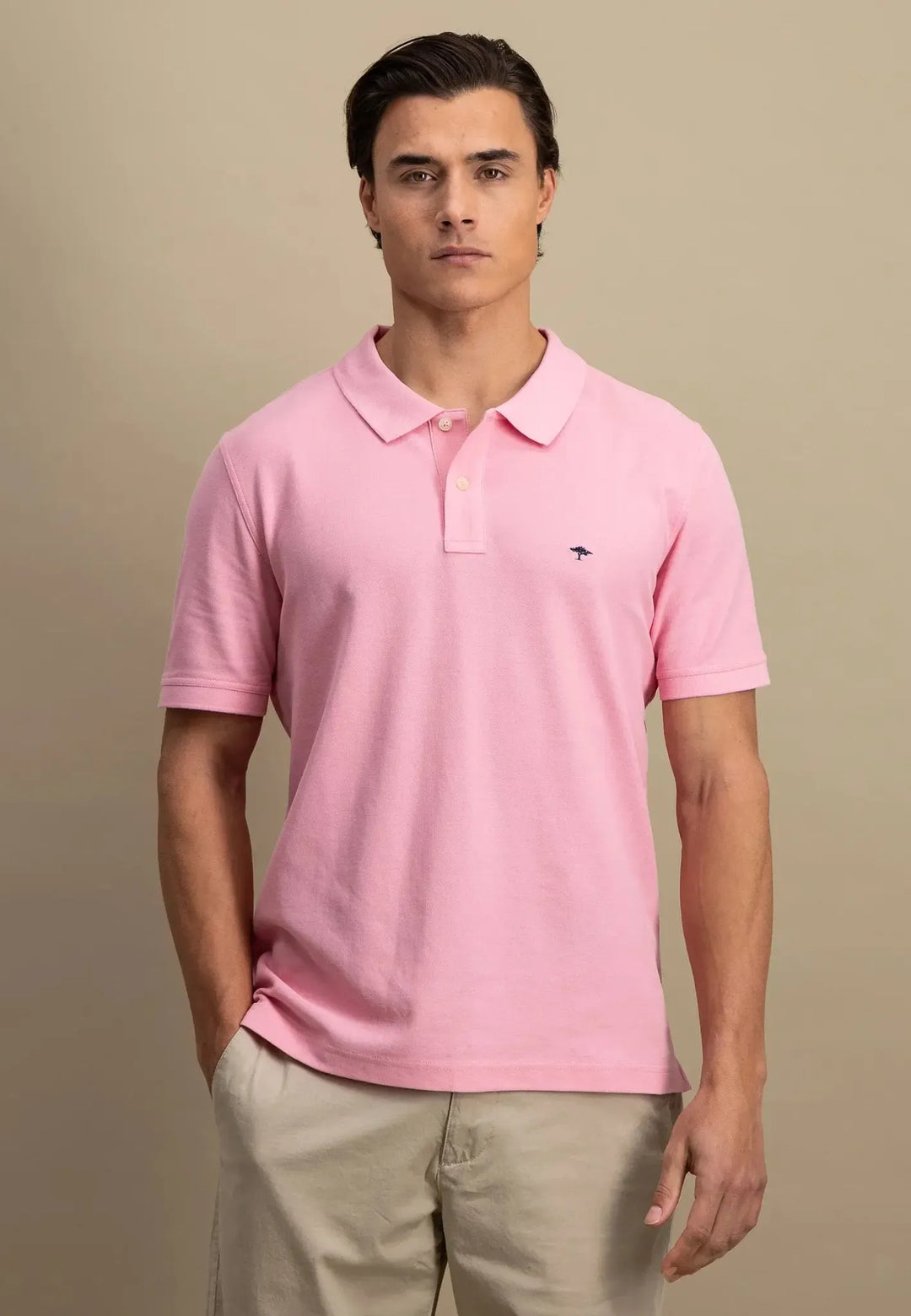 Premium Cotton Polo Shirt Peony-Fynch-Hatton UK
