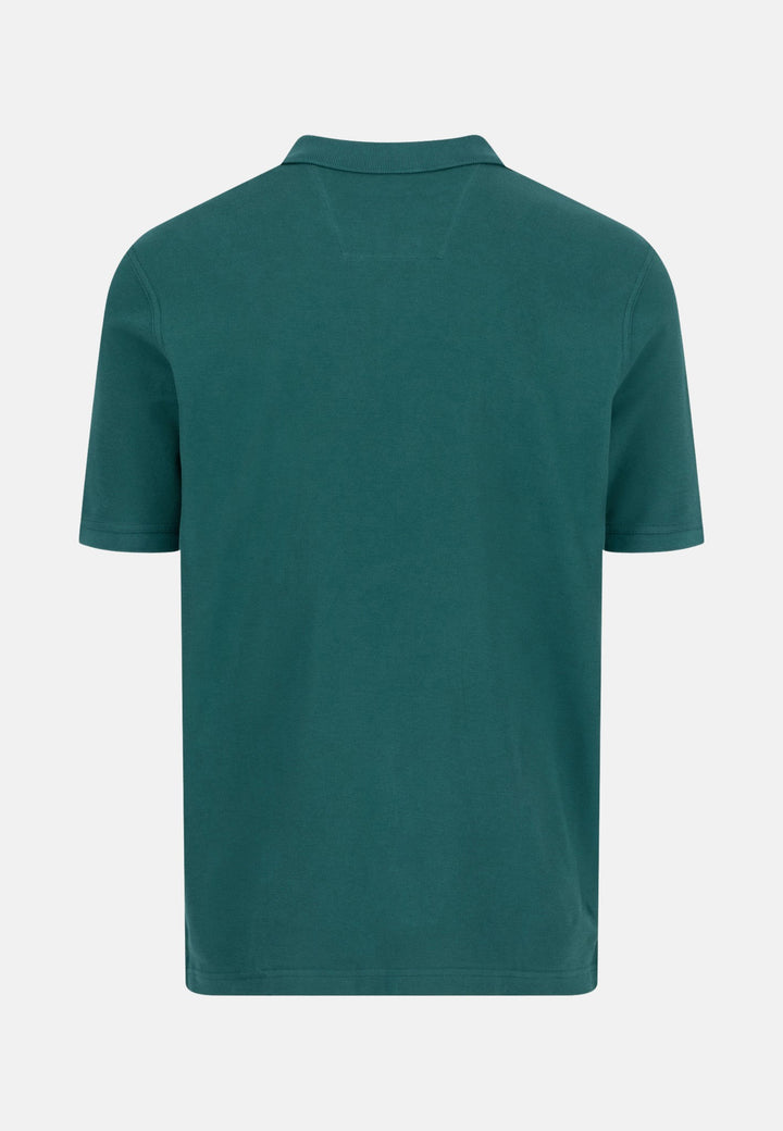 Premium Cotton Polo Shirt Pine Green-Fynch-Hatton UK