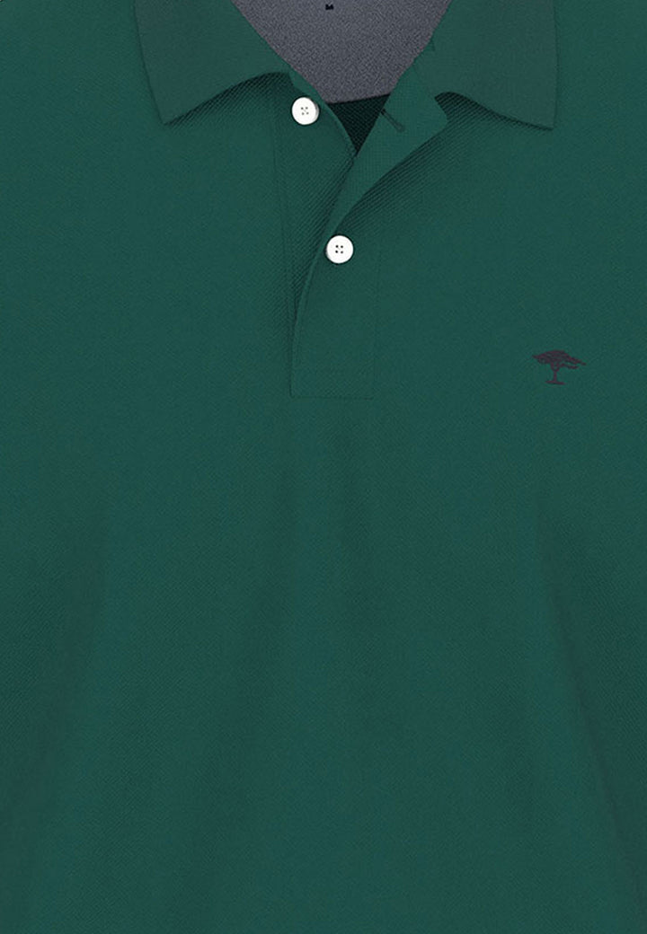 Premium Cotton Polo Shirt Pine Green-Fynch-Hatton UK