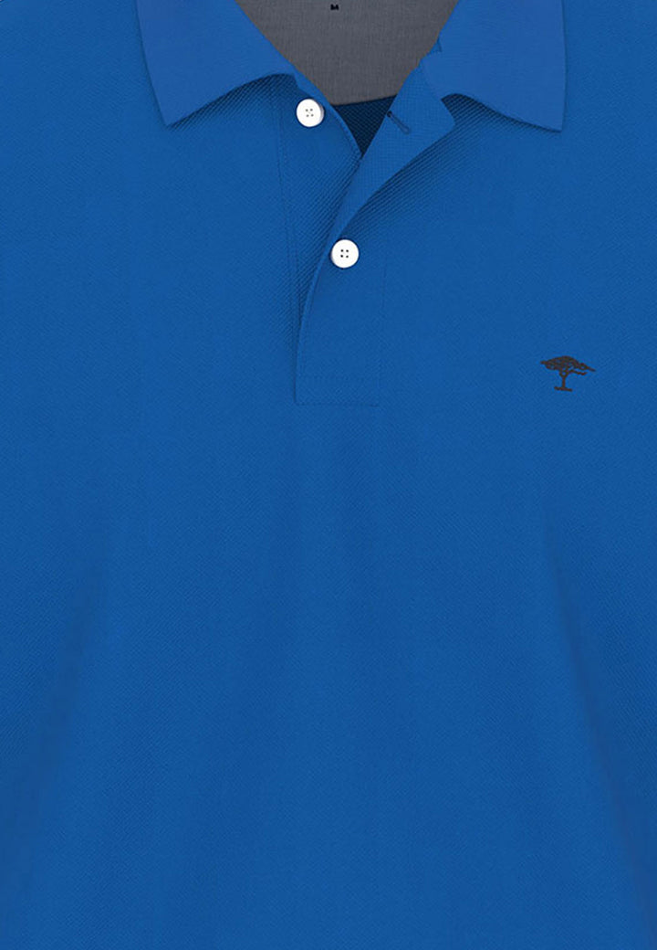 Premium Cotton Polo Shirt Strong Blue-Fynch-Hatton UK