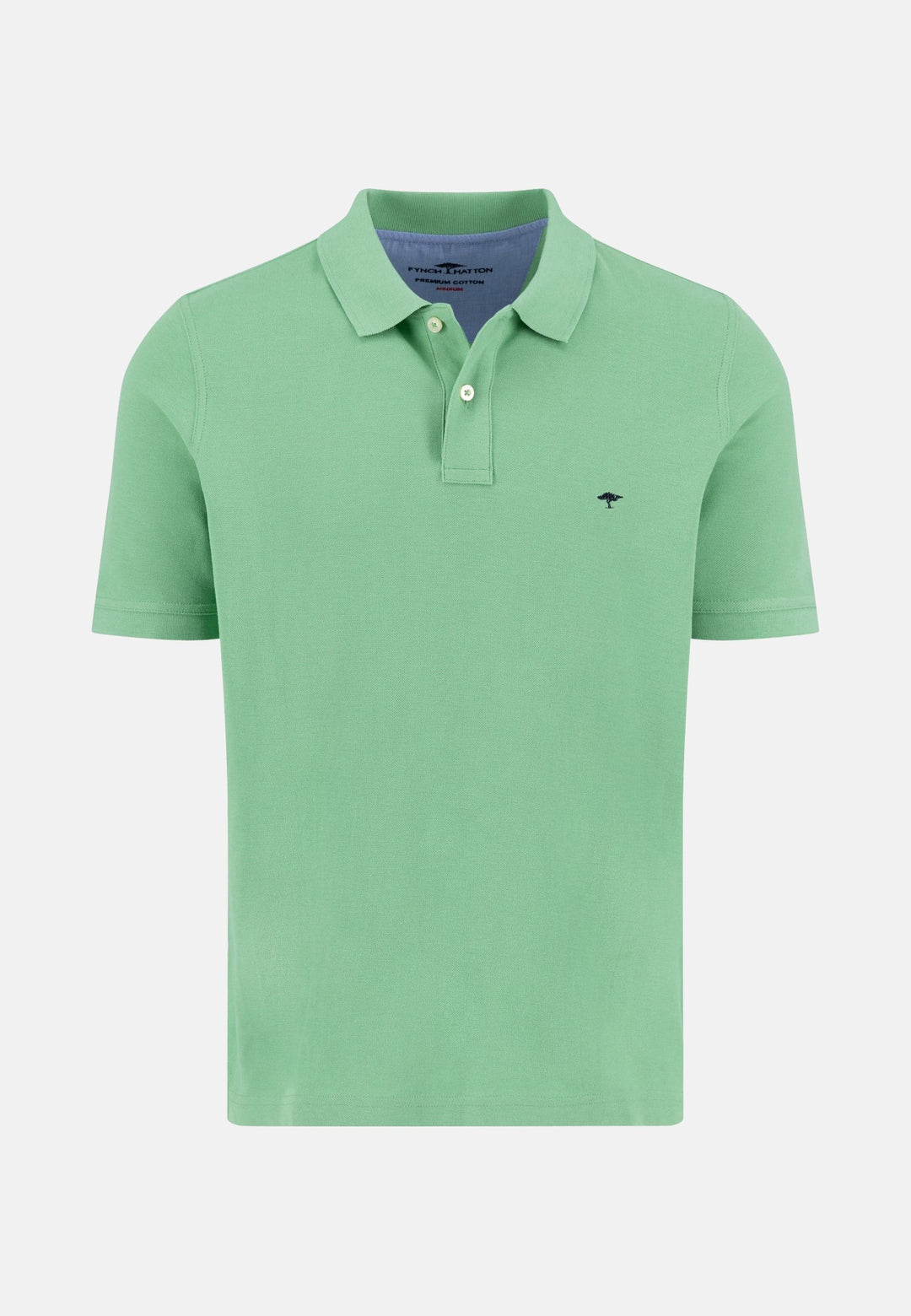 Premium Cotton Polo Shirt Turf Green-Fynch-Hatton UK