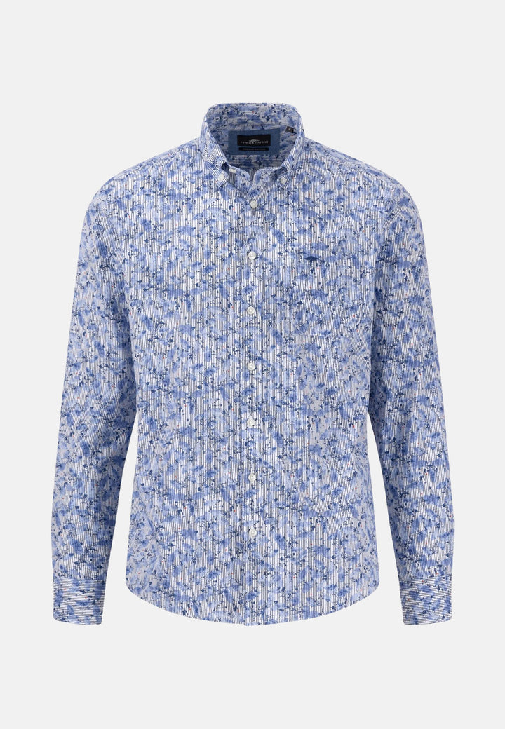 Premium Digital Prints Shirt Stong Blue-Fynch-Hatton UK