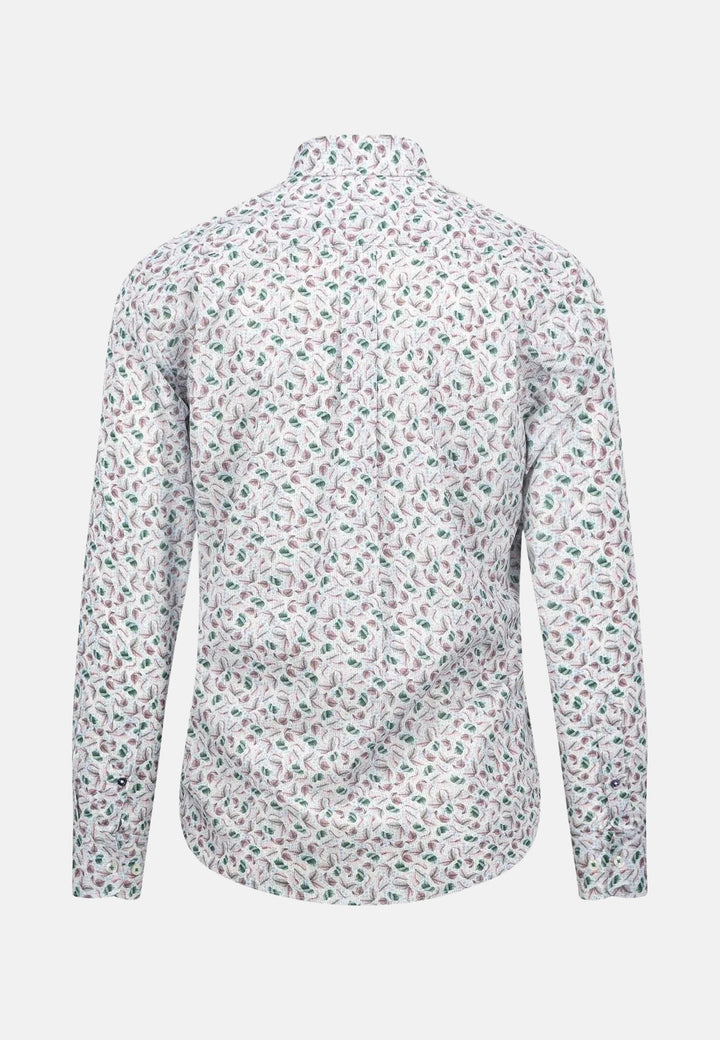 Premium Flowers Print Shirt Pale Blush-Fynch-Hatton UK