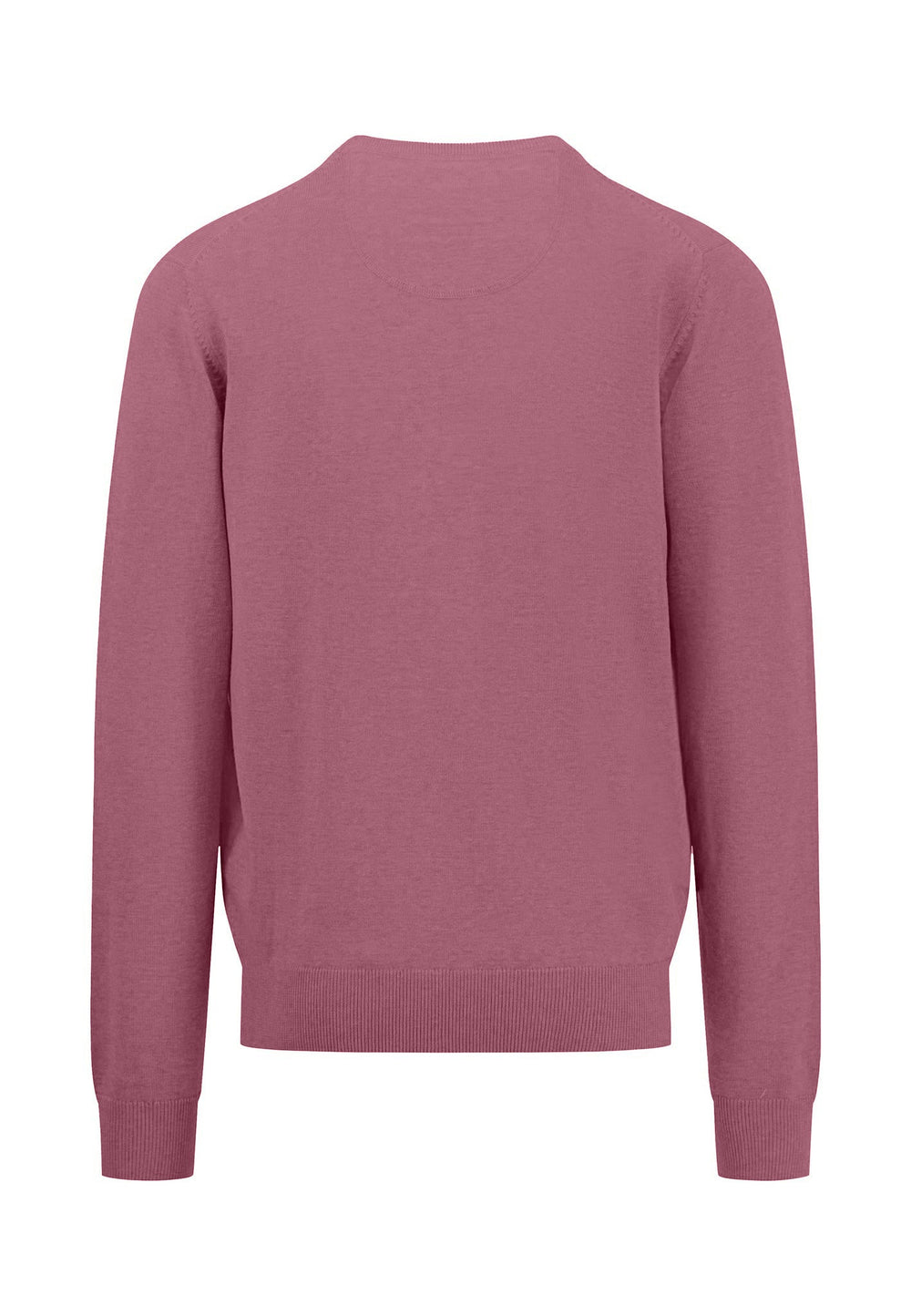 SUPERFINE V-NECK COTTON KNIT PALE BLUSH-Fynch-Hatton UK