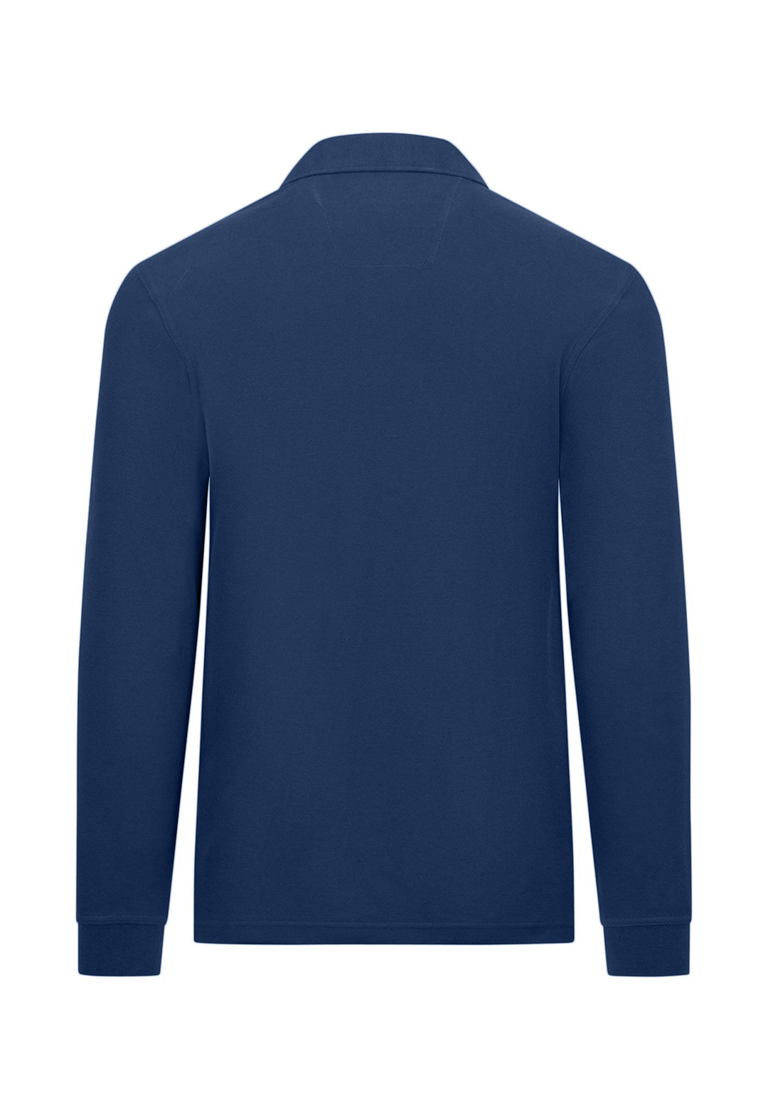 SUPIMA COTTON LS POLO SHIRT MIDNIGHT-Fynch-Hatton UK