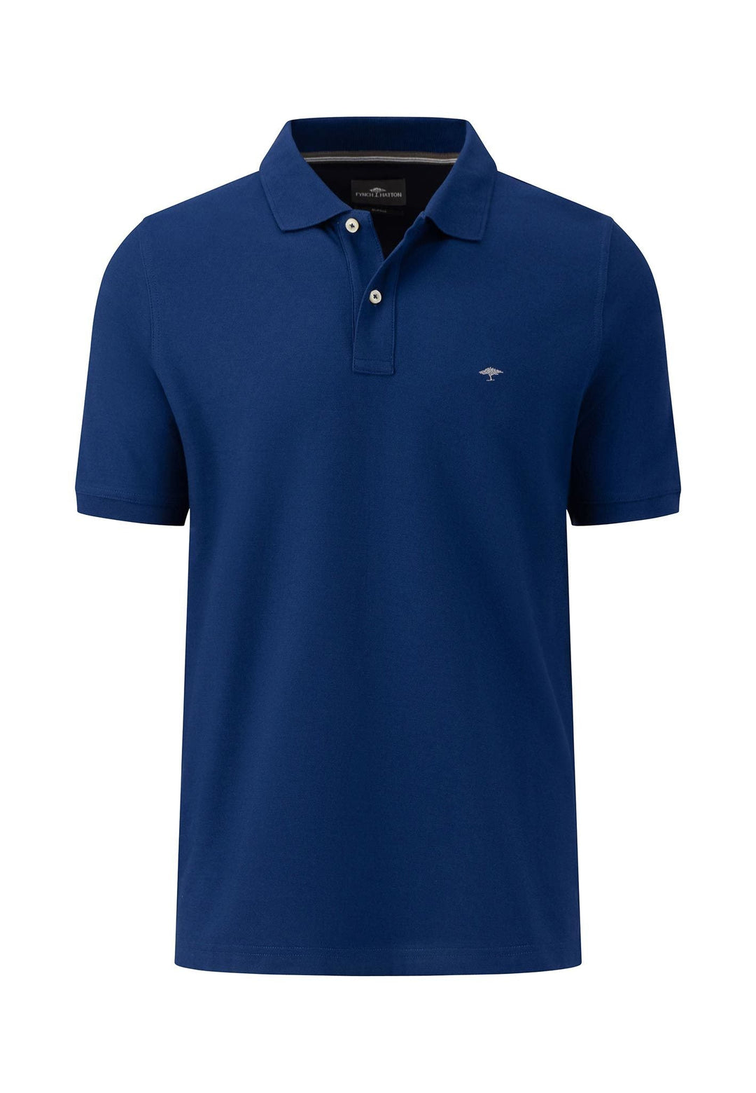 SUPIMA COTTON POLO SHIRT MIDNIGHT-Fynch-Hatton UK