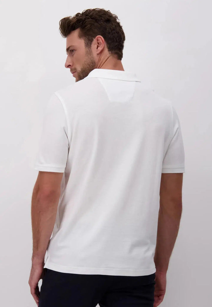 SUPIMA COTTON POLO SHIRT WHITE-Fynch-Hatton UK