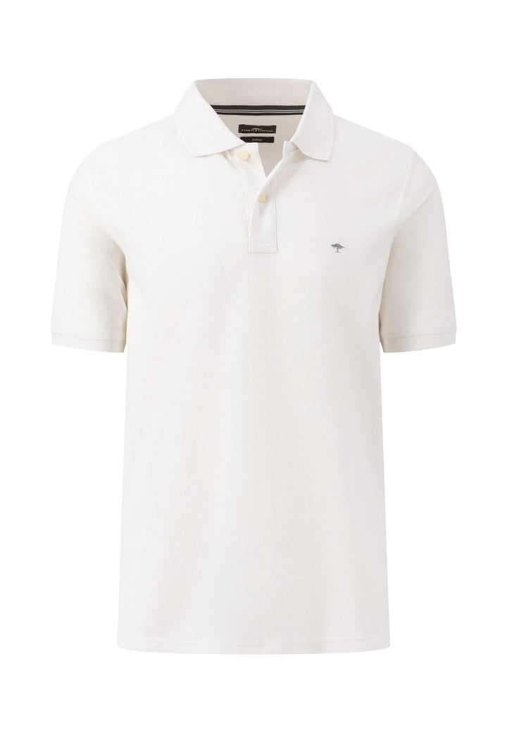 SUPIMA COTTON POLO SHIRT WHITE-Fynch-Hatton UK