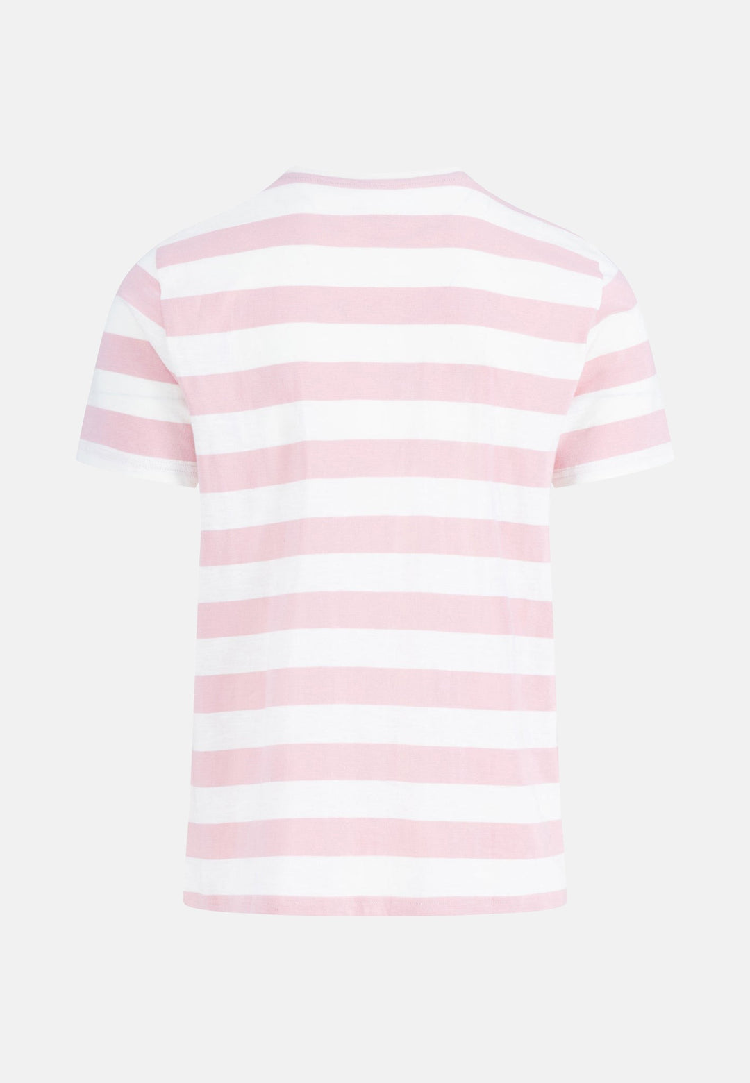 Slub Cotton Stripe T-Shirt Light Peony-Fynch-Hatton UK