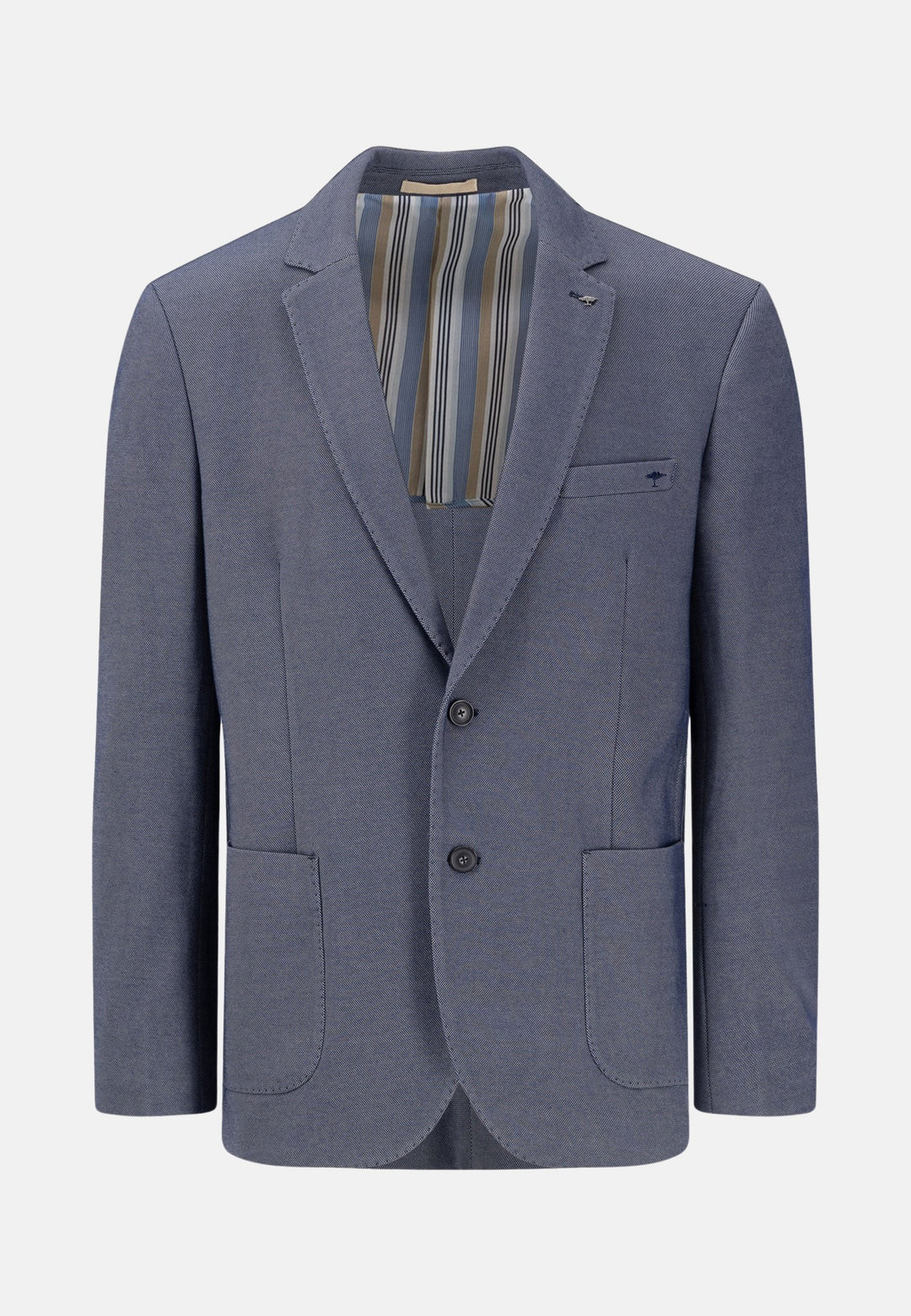 Structured Jersey Blazer Navy Melange-Fynch-Hatton UK