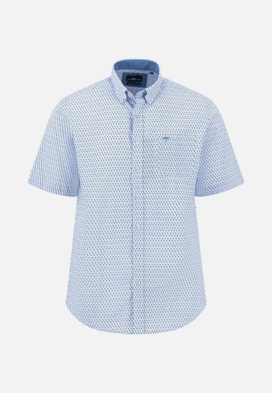 Summer Poplin Print Short Sleeved Shirt Light Peony-Fynch-Hatton UK