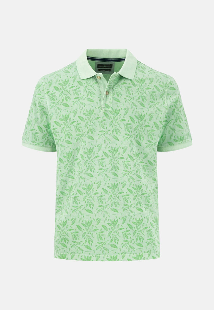 Sunfaded Floral Polo Shirt Turf Green-Fynch-Hatton UK