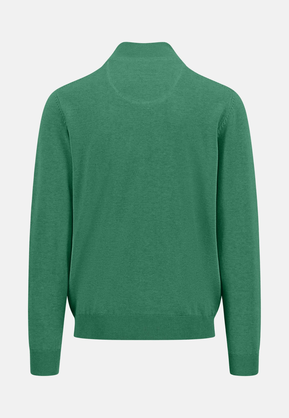 Superfine 1/4 Zip Cotton Knit Jade-Fynch-Hatton UK