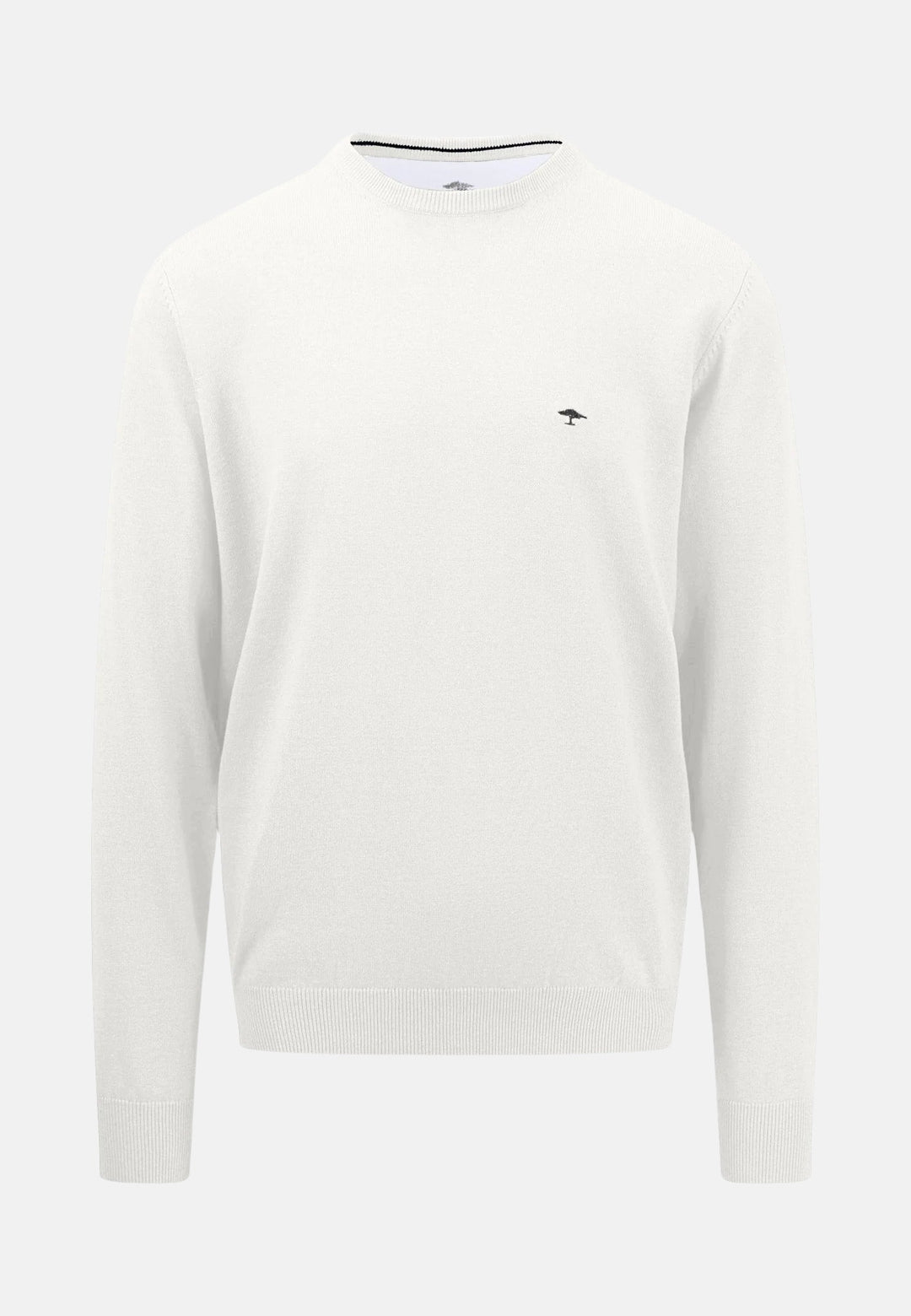 Superfine Cotton Crewneck Knit New Off White-Fynch-Hatton UK