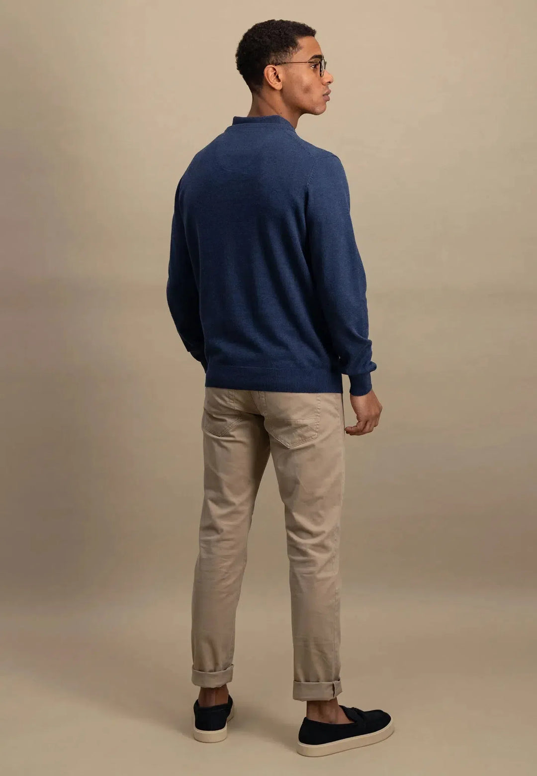 Superfine Cotton Crewneck Knit Night-Fynch-Hatton UK