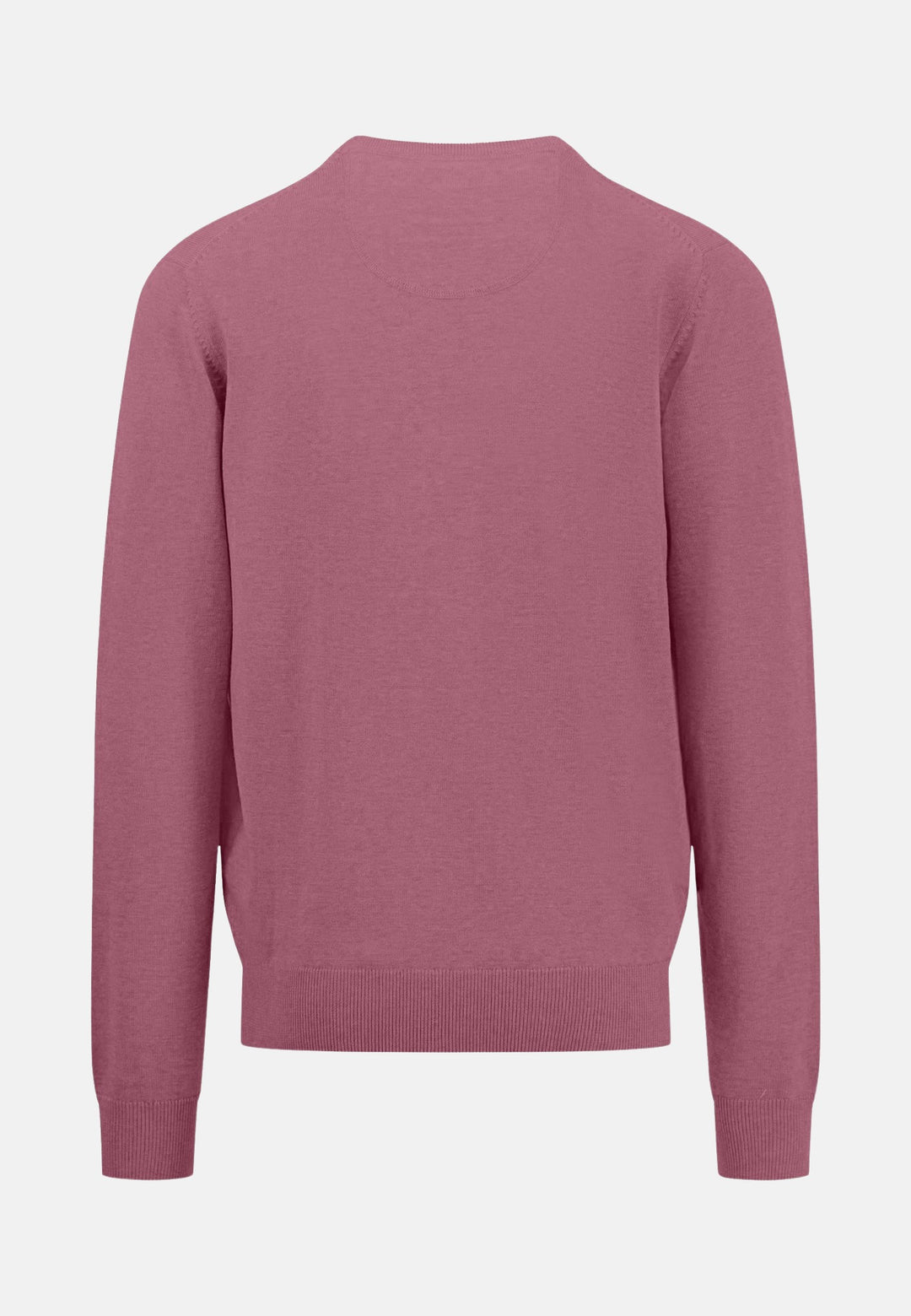 Superfine V-Neck Cotton Knit Pale Blush-Fynch-Hatton UK