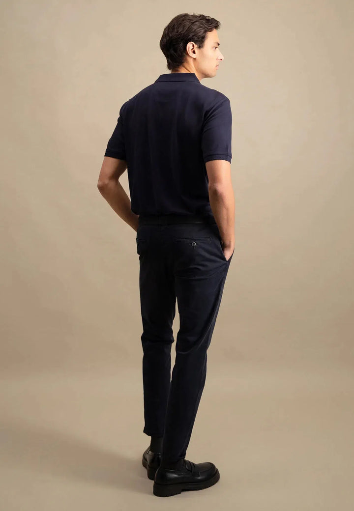 Supima Cotton Polo Shirt Navy-Fynch-Hatton UK