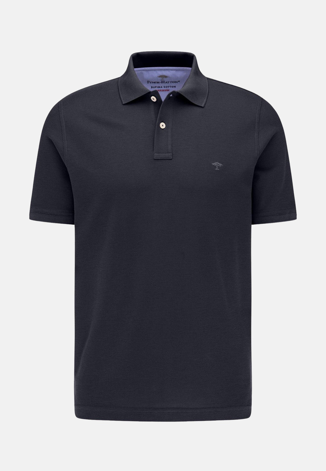 Supima Cotton Polo Shirt Navy-Fynch-Hatton UK