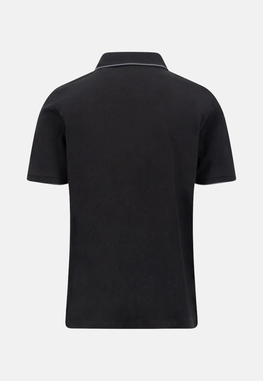Tipped Cotton Polo Shirt Black-Fynch-Hatton UK