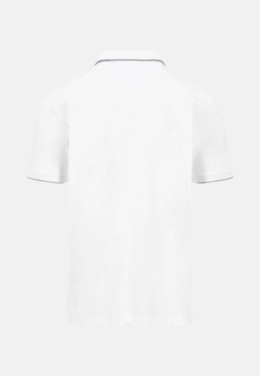 Tipped Cotton Polo Shirt White-Fynch-Hatton UK