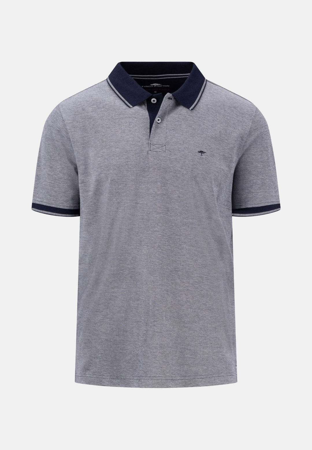 Two Tone Pique Polo Shirt Navy-Fynch-Hatton UK