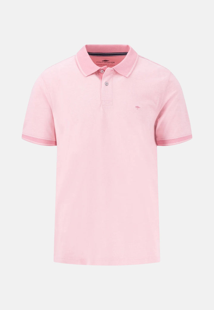 Two Tone Pique Polo Shirt Peony-Fynch-Hatton UK