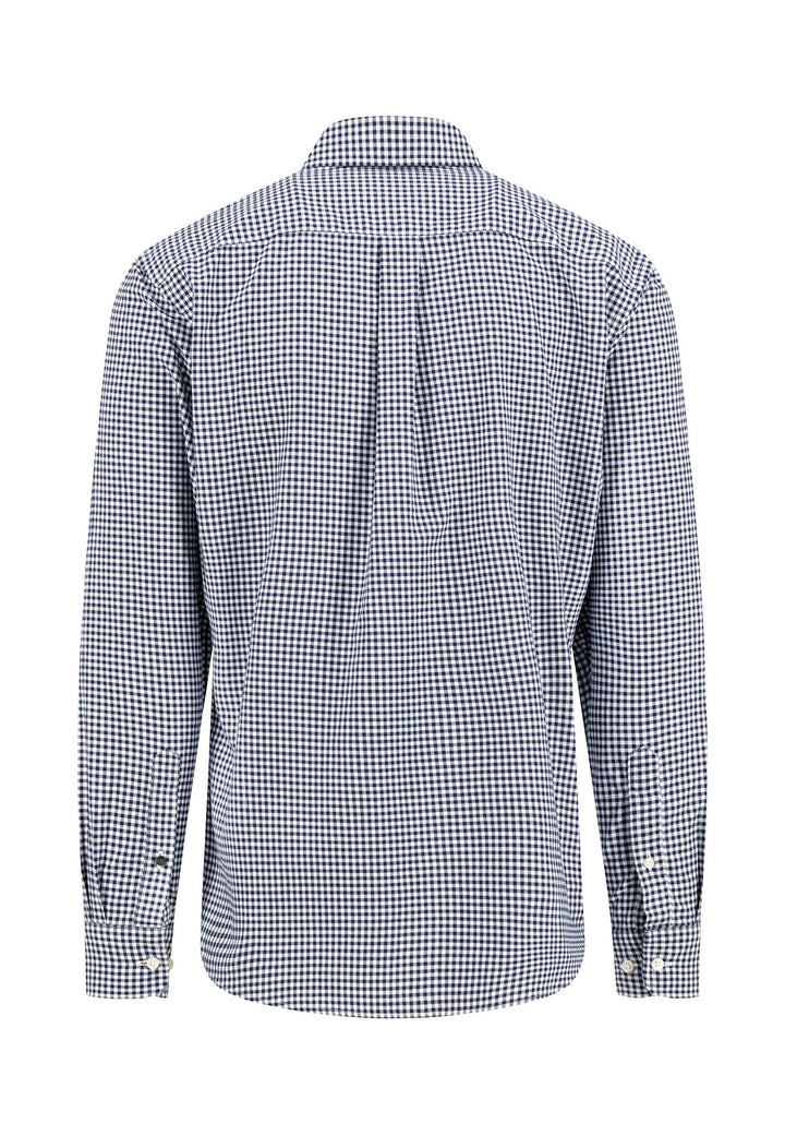 VICHY CHECK SHIRT NAVY-Fynch-Hatton UK