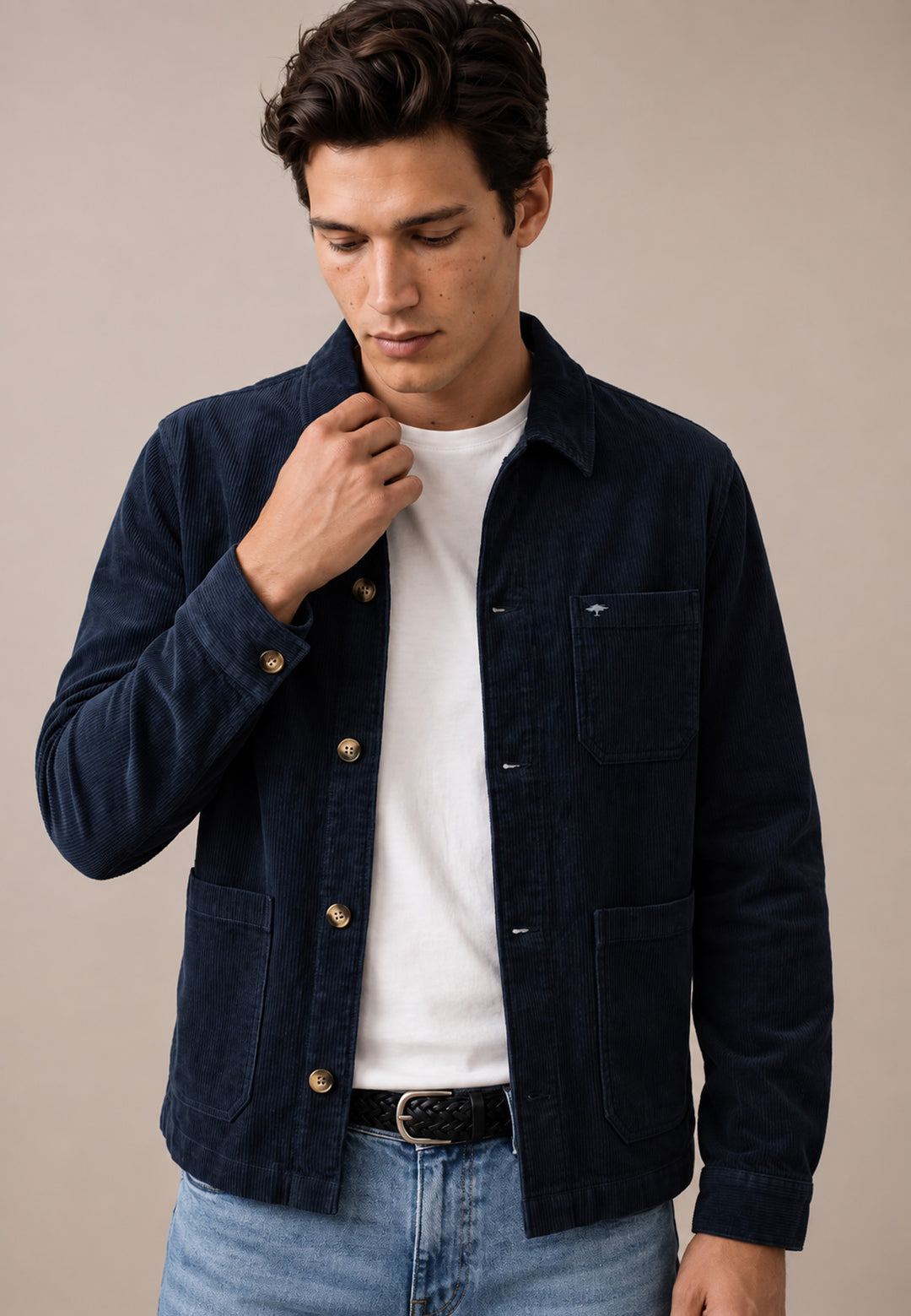 Casual Corduroy Jacket Navy